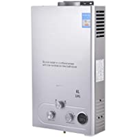 Los mejores  - Calentador de Agua Instantáneo a Gas- 8L 2-1 GPM-16kW- Calentador de Agua LPG- sin Tanque- con LCD Digital- acero…